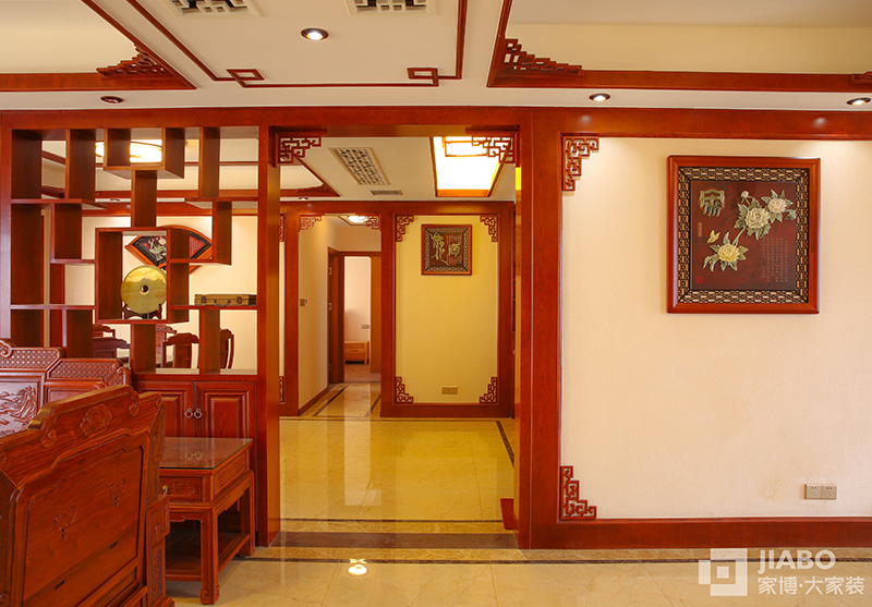 湘潭和园小区220平四房两厅中式装修效果图