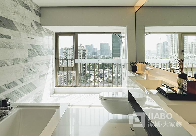 湘潭长房上层国际125㎡三室两厅现代装修效果图