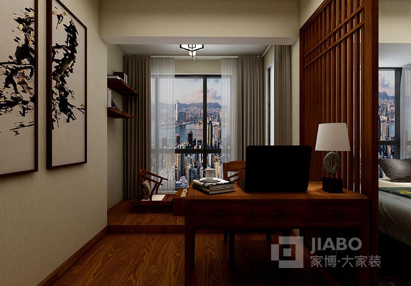 湘潭中央一品115㎡三室两厅中式风格装修效果图